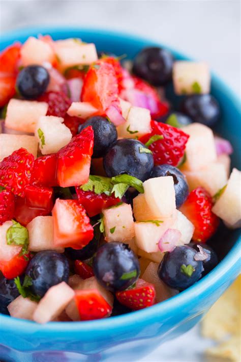 These mouthwatering and healthy 4th of july recipes will keep you on track. 4TH OF JULY RECIPES EASY FRUIT SALSA | Easy meals, Healthy snacks recipes, Food recipes