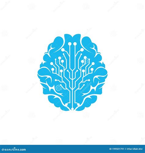 Brain Technology Vector Logo Design Stock Vector Illustration Of