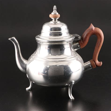 Kirk Stieff Williamsburg Pewter Coffee Pot Teapot Creamer And Sugar