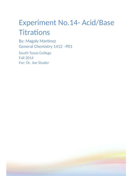Docx Acid Base Titrations Chemistry Lab Pdfslide Net