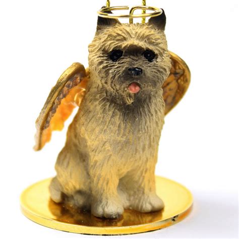 Cairn Terrier Dog Figurine Ornament Angel Statue Hand Painted Red Ebay