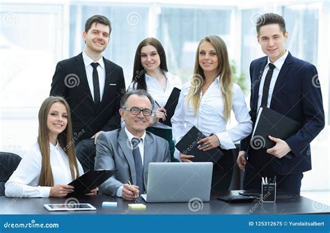 Portrait Of A Professional Business Team In The Office Stock Image