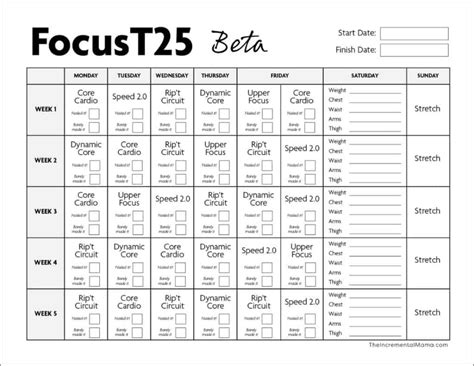 Free Printable Focus T25 Calendar Alpha Beta And Gamma
