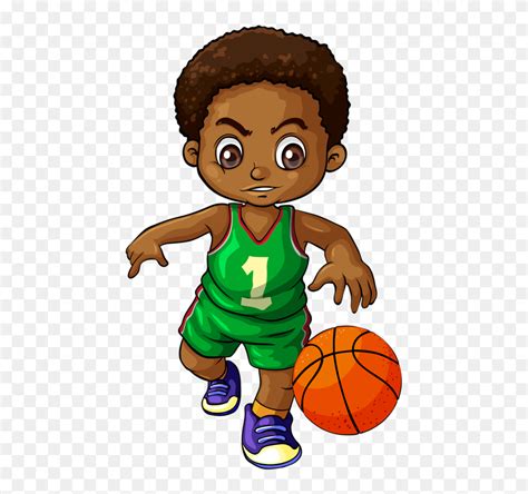 Download Basketball Team Clipart 3 Boy Black Kid Playing Basketball