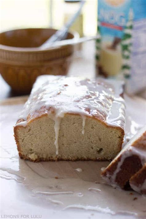 To keep it quick and easy, this eggnog bundt cake starts with a yellow this is a fairly heavy eggnog cake, almost more of a pound cake consistency, which is why a bundt pan is the way to go. Eggnog Pound Cake - LemonsforLulu.com