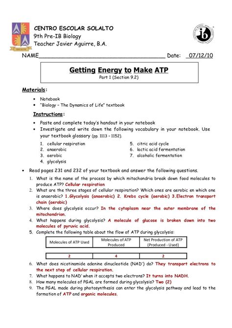 Cell Energy Cycle Gizmo Answer Key Activity B + My PDF Collection 2021