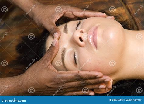 Indian Ayurvedic Oil Face Massage Editorial Stock Image Image Of Enjoyment Care 20875004