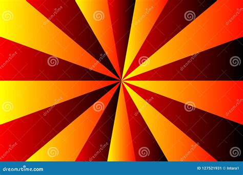 Abstract Sunburst Pattern Gradient Yellow Red And Black Ray Colors