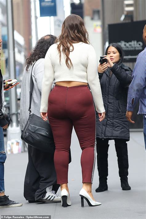 Ashley Graham Flashes Her Tummy In Crop Top As Well As Her Backside As She Hits Nyc Show Daily