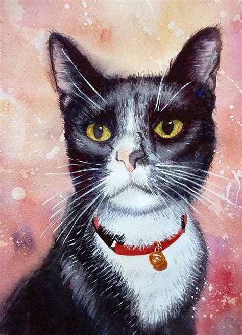 Cat Painting Cat Portrait Watercolor Cat Cat Art Cat Lover T Animal
