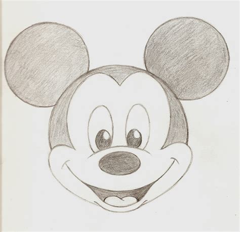 Cute Mickey Mouse Drawing Easy How To Draw Mickey Mouse In Some