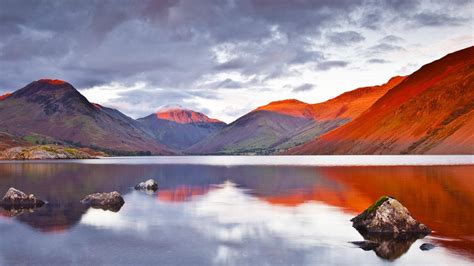 Scafell Range Across Wast Water Lake District National Park Cumbria