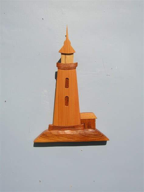 Intarsia Woodworking Pattern Lighthouse
