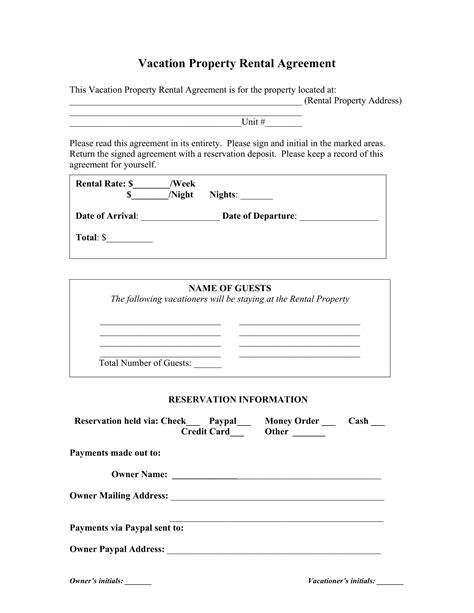 Free 3 Rental Property Agreement Contract Forms In Pdf Ms Word