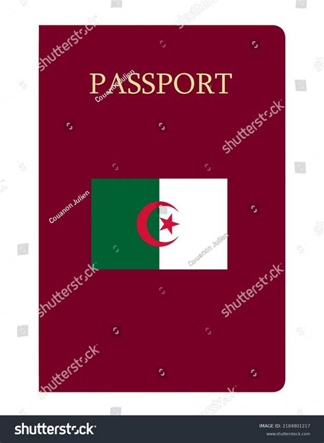 Algerian Passport Illustration Flat Style Stock Illustration 2184801217 Shutterstock
