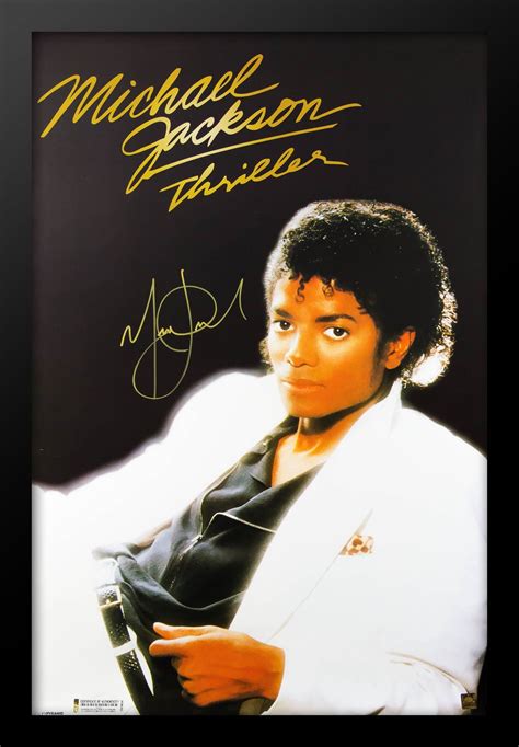Michael Jackson Thriller Signed Poster Framed Michael Jackson