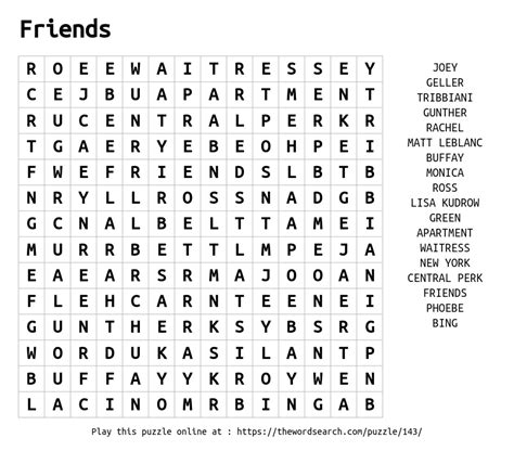 Download Word Search On Friends
