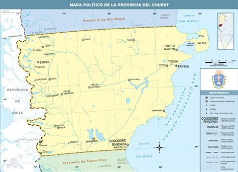 Mapa Pol Tico De La Provincia Del Chubut Tama O Completo Gifex