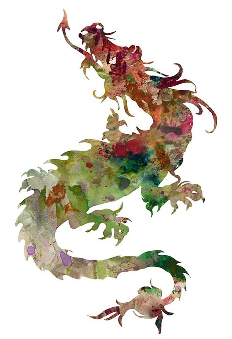 Dragon Watercolor 11x14 Art Print