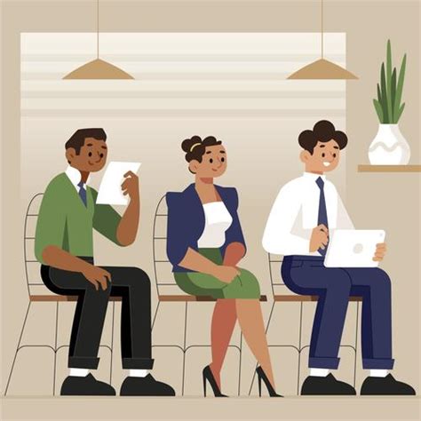 Illustration Cartoon Job Interview Vector Free Download