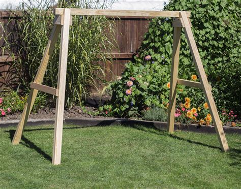 That way the nut can be adjusted as the position of the gate changes with time. 4 x 4 Post Treated Pine A-Frame Swing Stand