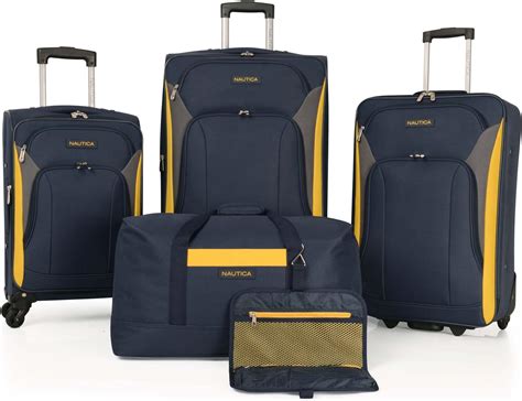 Nautica 5 Piece Luggage Set Lightweight For Travel 28 Inch 24 Inch