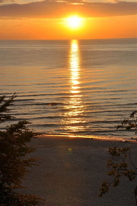 Sunset Sea The Sun Beach The Coast The Baltic Sea Water Sky