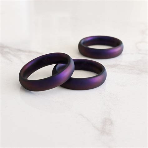 Cosmic Purple Breathable Silicone Ring For Women And Men Silicone