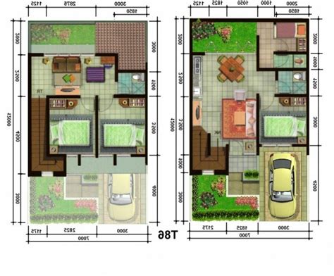 16 Desain Denah Rumah Minimalis 2 Lantai Type 36 Rumah Desain 2023