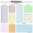 Personal Organizer Planner Template  To Do List Notes Goals Maker