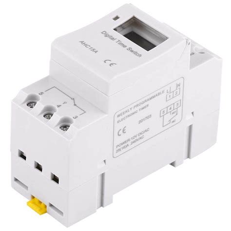 Din Rail Mounting Digital Programmable Timer Time Switch Thc15a 12 220v