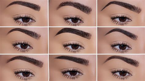 How To 9 Different Eyebrow Styles And How They Transform Your Face Youtube