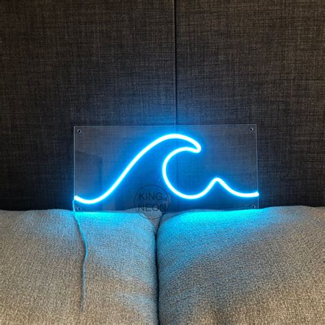Custom Neon Sign Wave Led Neon Light Sign Handmade Wave Neon Etsy