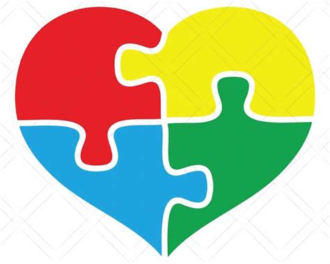 Autism Puzzle Heart Svg Cut Files Scotties Designs