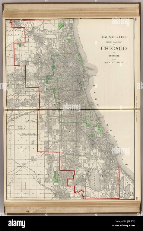 1903 Rand Mcnally Chicago Map Stock Photo Alamy