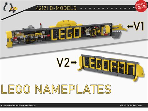 Lego Moc B Model 42121 Lego Nameplates By Roelofs Creations