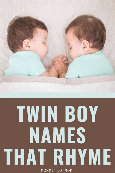 100 Most Popular Twin Boy Names That Rhyme