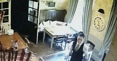 Ghost Girl Caught Following Waitress In Eerie Pub Cctv Just Before