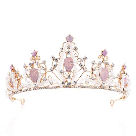 Gorgeous Pink Crystal Princess Tiara Rhinestone Ballet