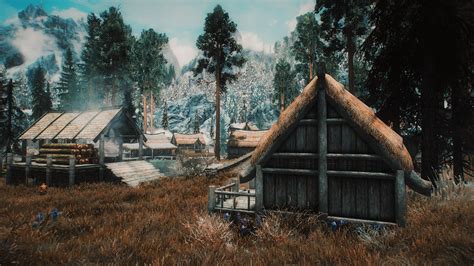 Brown Wooden Barn Digital Art The Elder Scrolls V Skyrim Villages