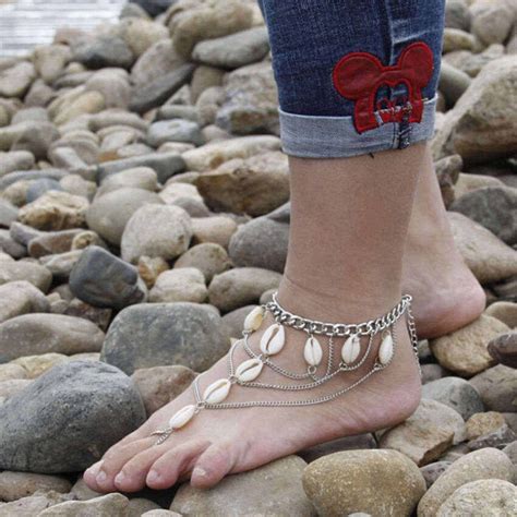 Multilayer Foot Jewelry Slave Anklets For Women Sandalia Feminina