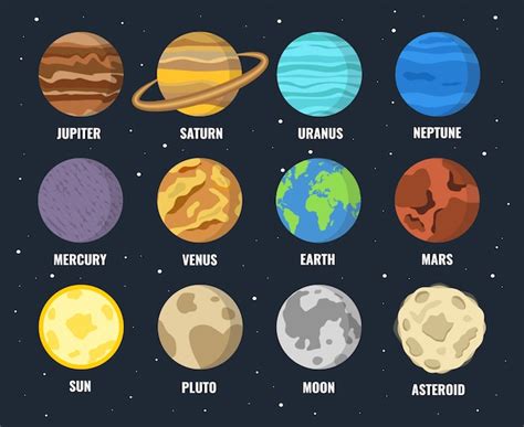 Premium Vector Colorful Planets Set