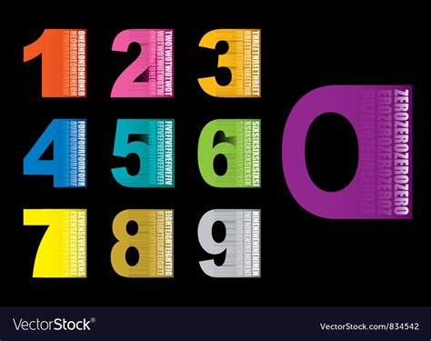 Copy Space Numbers Royalty Free Vector Image Vectorstock