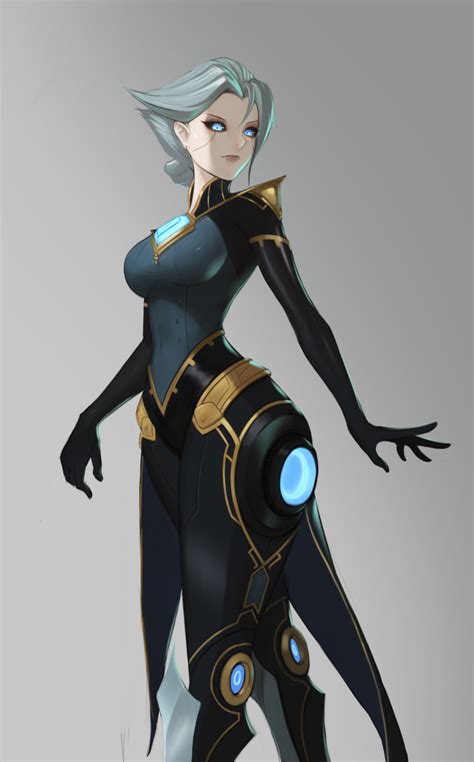 Camille Camille League Of Legends League Of Legends 1girl Blonde Hair Blue Eyes Breasts