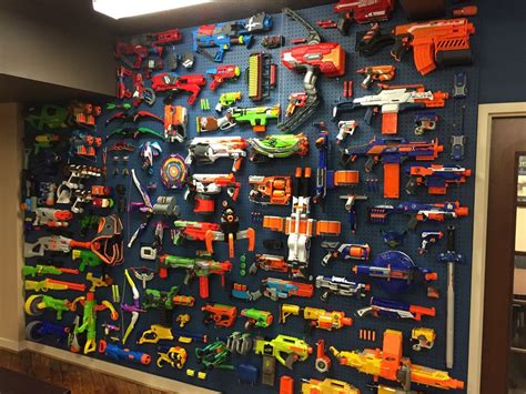 I have tried several ways to contain the nerf stuff. Top 10 Ways to Make Your Nerf Display Better