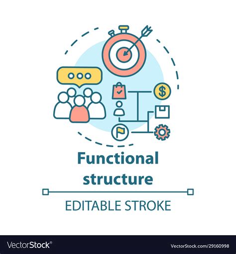 Functional Corporate Structure Concept Icon Vector Image