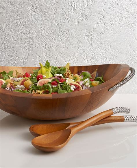 Braid Salad Bowl With Servers Nambe Salad Bowls Bowl