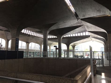 Charles De Gaulle Train Station Paris France Brutalism