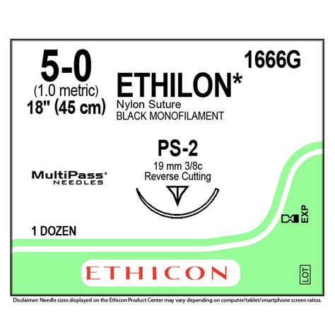 Ethicon Suture Ethilon Precision Point Reverse Cutting Ps 2 18