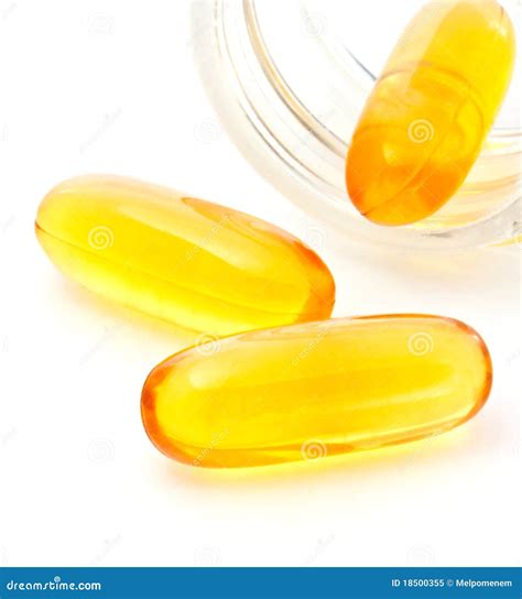 Gel Capsules Stock Image Image Of Diet Supplement Golden 18500355